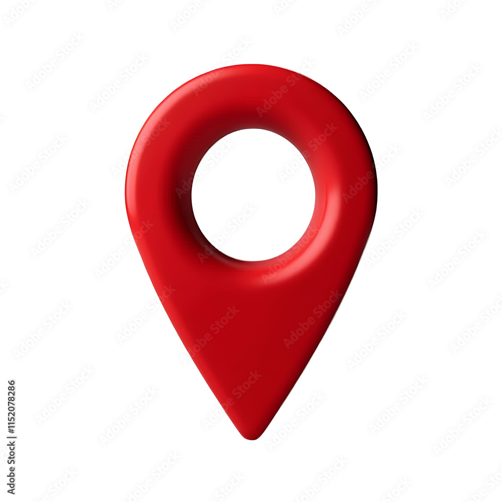 Fototapete red location pin on transparent background. red pin point. map address location pointer symbol