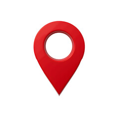 Red location pin on transparent background. Red pin point. map address location pointer symbol