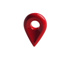 Fototapeta premium Red location pin on transparent background. Red pin point. map address location pointer symbol