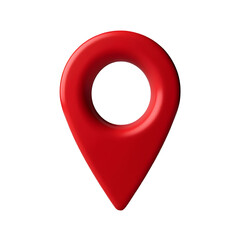 Red location pin on transparent background. Red pin point. map address location pointer symbol