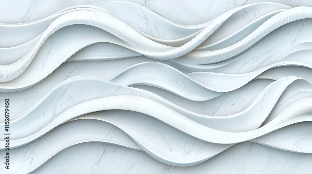 Poster abstract white wave pattern on textured surface for background use