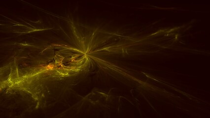 futuristische energievoll goldgelb leuchtende Hintergrundgrafik, Technologie, Wissenschaft, KI, künstliche Intelligenz, Fortschritt, Forschung, Daten, Internet, digital, schwarz