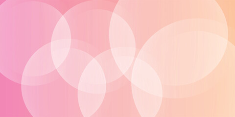 Minimalist banner background, pastel colorful, pink and yellow gradations. Circle effect style geometric, abstract background