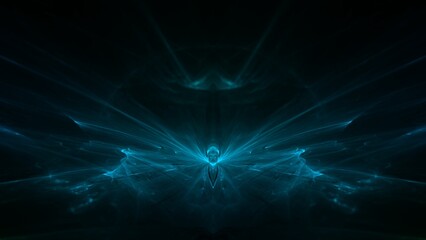 futuristische energievoll blau leuchtende Hintergrundgrafik, Technologie, Wissenschaft, KI, künstliche Intelligenz, Fortschritt, Forschung, Daten, Internet, digital, schwarz