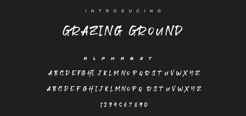 Handwritten Brush font for lettering quotes. Hand drawn brush style modern calligraphy.