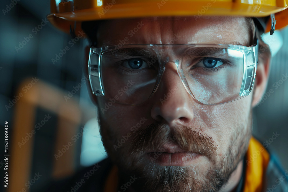 Poster professional worker inspector on building generative ai