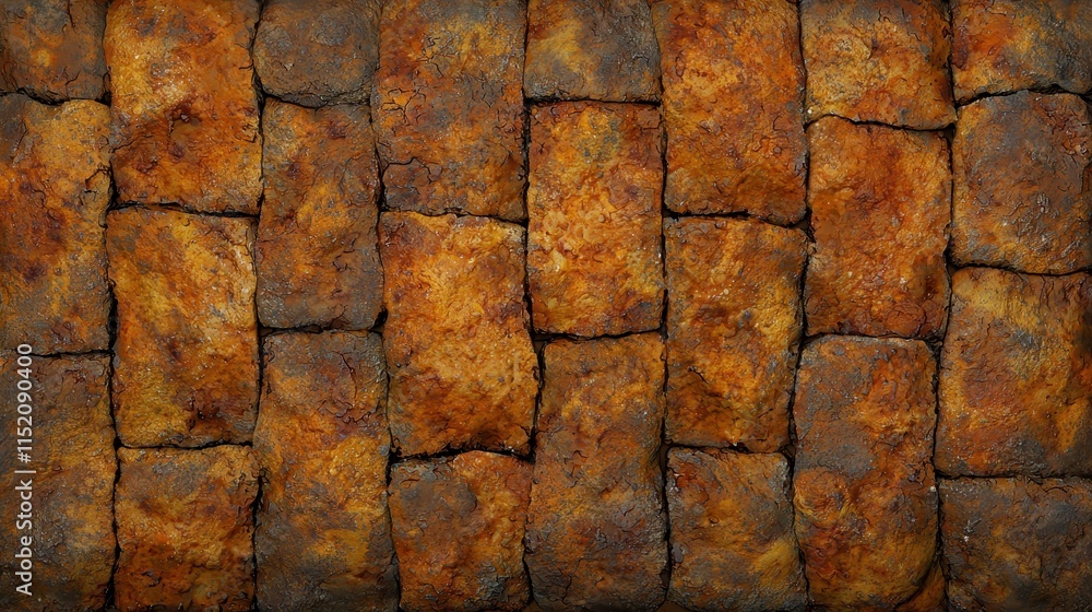 Poster textured surface of weathered and rustic stone blocks for backgrounds