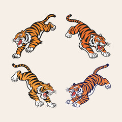 A tiger vector is a digital illustration of a tiger created using vector graphics, which allows for scalable and high-quality images.