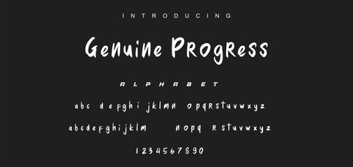 Handwritten Brush font for lettering quotes. Hand drawn brush style modern calligraphy.