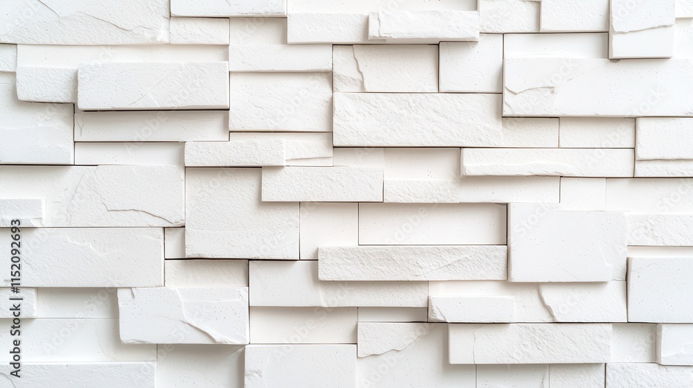 Aufkleber white textured wall with geometric patterns and subtle variations