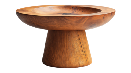Accent wooden table isolated on white background 