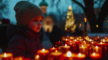 Candle Day in Estonia, burning candles.