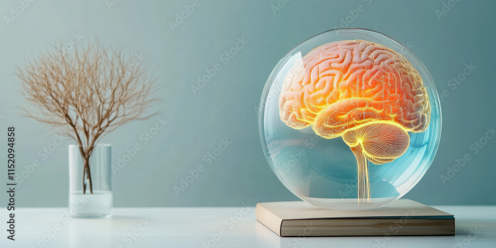 Poster digital brain a detailed close-up image of a brain-like digital structure, showcasing intricate patt