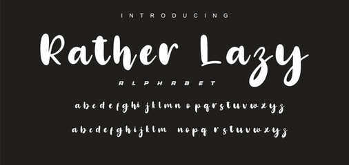 Handwritten Brush font for lettering quotes. Hand drawn brush style modern calligraphy.