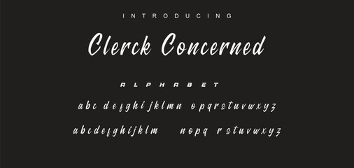 Handwritten Brush font for lettering quotes. Hand drawn brush style modern calligraphy.