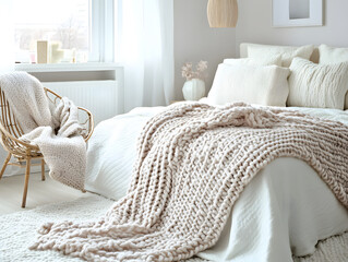 "Stylish and Modern Bedroom in Pastel Colors"