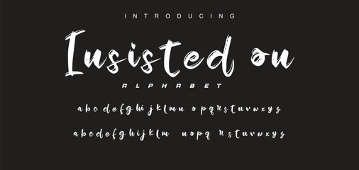 Abstract Marker Brush Font, Beach and Surf Font, include Uppercase and Lowercase Symbols