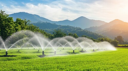 Seasonal Irrigation Systems in Farmland with Natural Lighting