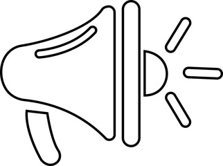 Silhouette speaker megaphone icon in minimal styles, Concept of communication and announcements, Sports svg, Cheers Vector. social media icons, stop horn. isolated on transparent background,