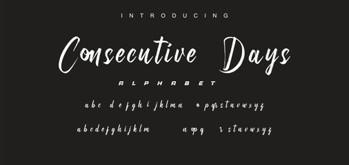 Abstract Marker Brush Font, Beach and Surf Font, include Uppercase and Lowercase Symbols