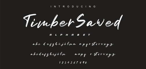 Abstract Marker Brush Font, Beach and Surf Font, include Uppercase and Lowercase Symbols