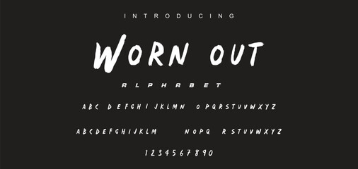 Abstract Marker Brush Font, Beach and Surf Font, include Uppercase and Lowercase Symbols