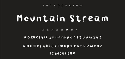 Abstract Marker Brush Font, Beach and Surf Font, include Uppercase and Lowercase Symbols