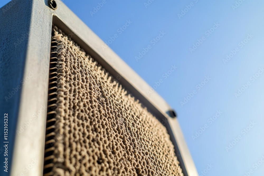 Poster honeycomb structure showcases intricate patterns against clear b