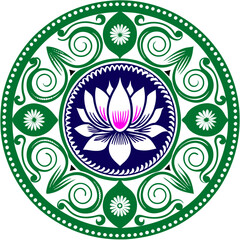 Clean Lotus Mandala Design Editable Mandala Vector Design and Illustration