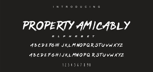 Best Alphabet Painting Paint Brush Beauty Script Logotype Font lettering handwritten