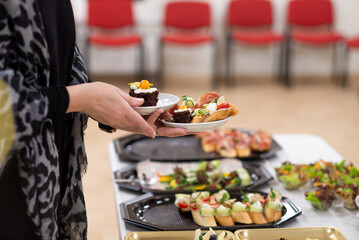 Delicious Catering Buffet with Assorted Appetizers