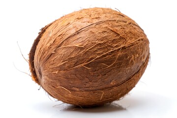 Fresh coconut on a clean white background