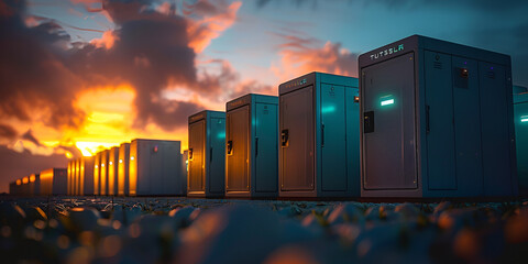 Solar-Powered Sustainable Village with Windmills Driving Green Energy Revolution Eco-Friendly Village View Powered by Solar Energy and Sustainable Windmills