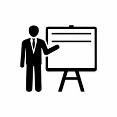 Presenter and Board Vector Design.