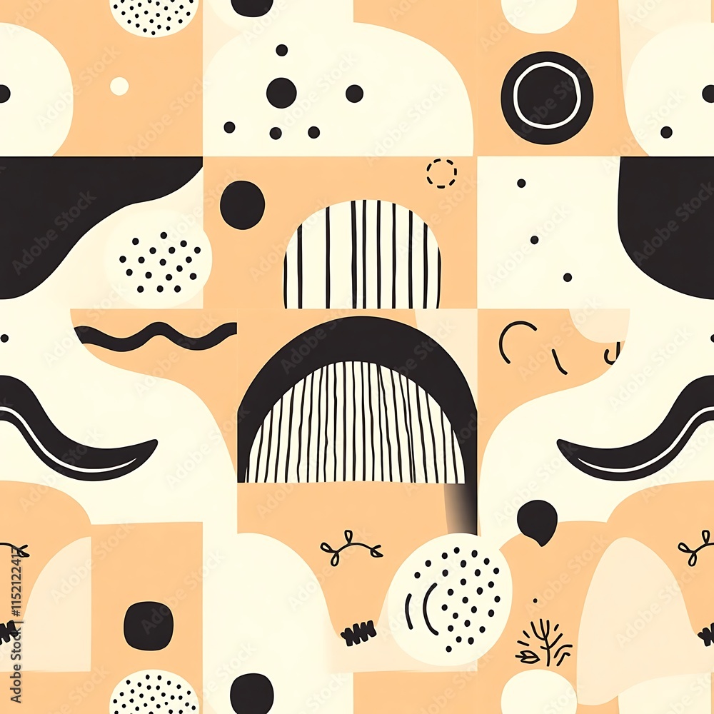 Poster abstract geometric pattern: this captivating design features a seamless, abstract geometric pattern 