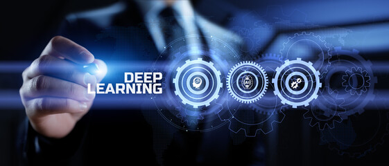 Deep learning neural network AI Artificial intelligence concept.