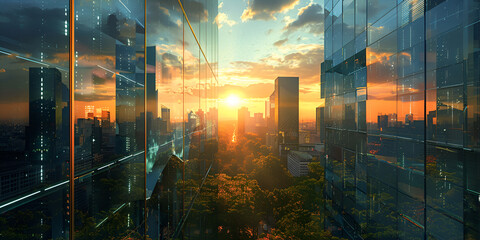 Solar-Powered Sustainable Village with Windmills Driving Green Energy Revolution Eco-Friendly Village View Powered by Solar Energy and Sustainable Windmills