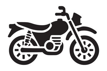 Fototapeta premium Simple Motorcycle Silhouette for Craft Projects