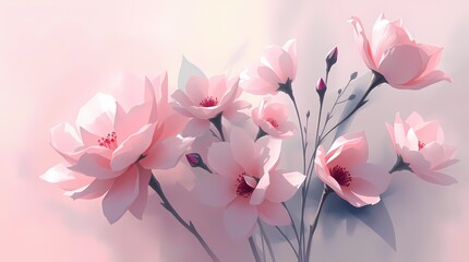 pink tulips in spring
