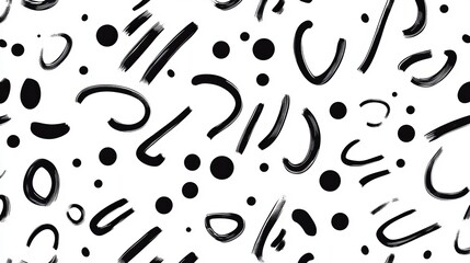 A bold doodlestyle pattern with thick squiggly lines and dots A creative abstract style perfect for childrens designs and whimsical art