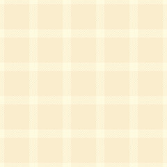 Shop textile fabric tartan, internet background vector seamless. Volume plaid pattern check texture in light yellow and blanched almond colors.