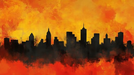 Vibrant City Skyline with Soft Light Contrast