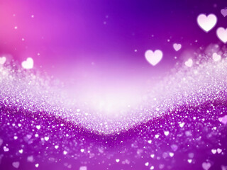 Obraz premium Purple Glitter Heart Background