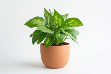 Obraz premium potted plant ideal for housewarming gifts placed on white background with plenty of space for creative additions