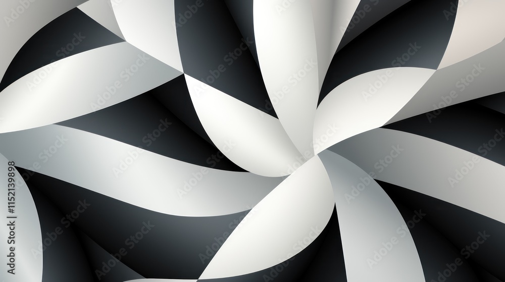 Poster abstract black and white swirl design: a mesmerizing visual experience of contrasting shades and dyn