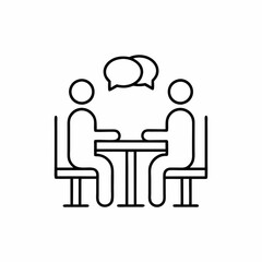 Business Meeting Line Art Vector Design.