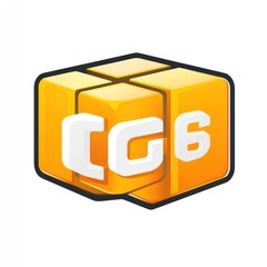 Abstract 3D cube icon with CG6 text.