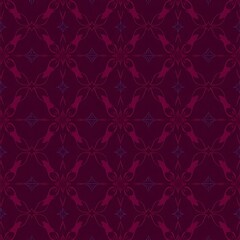 Fototapeta premium Crimson Lattice: A Deep Maroon and Purple Seamless Pattern 