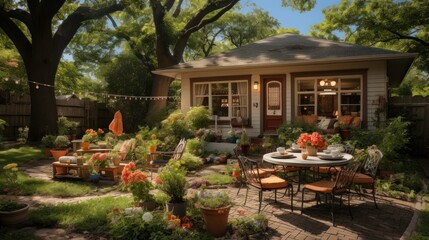 Charming Cottage Backyard Oasis: A Summer Afternoon
