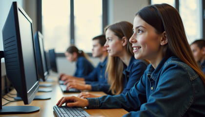 Students Engaged in Learning at School